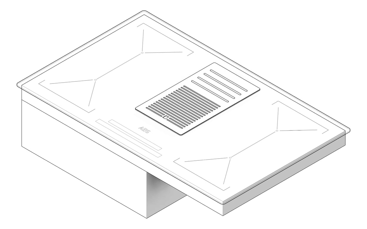 Cooktop Induction AEG 830 DowndraftExtractor