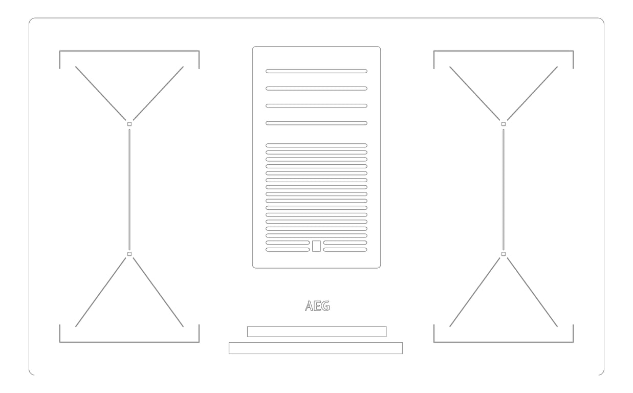 Plan Image of Cooktop Induction AEG 830 DowndraftExtractor