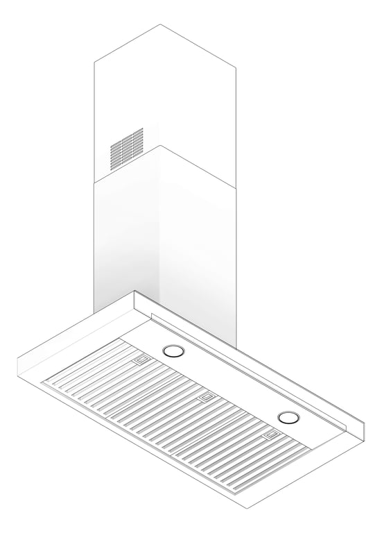 3D Documentation Image of Rangehood Canopy AEG 900 BaffleFilter