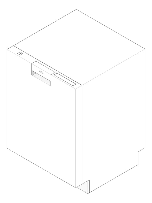 3D Documentation Image of Dishwasher Freestanding AEG