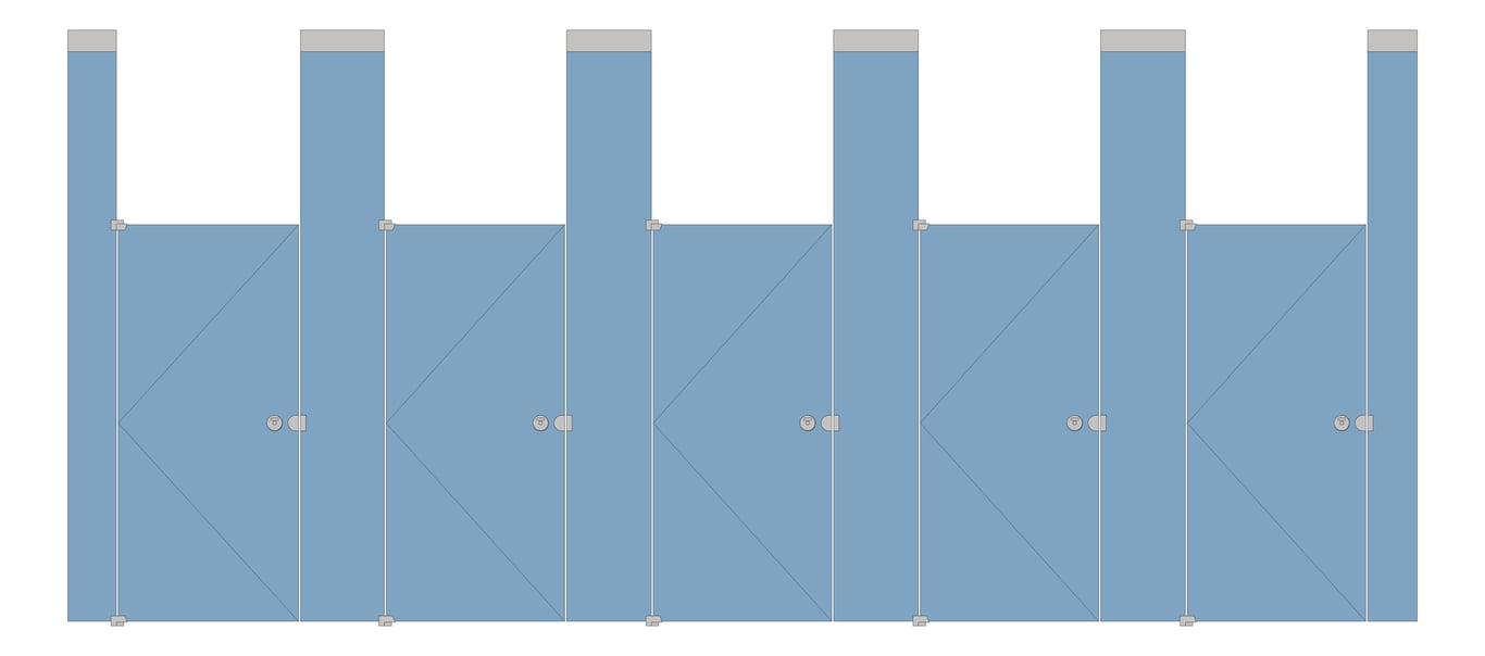 Front Image of CubicleArray CeilingHung AccuratePartitions HDPE