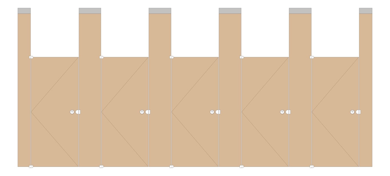 Front Image of CubicleArray CeilingHung AccuratePartitions LaminateLegacy