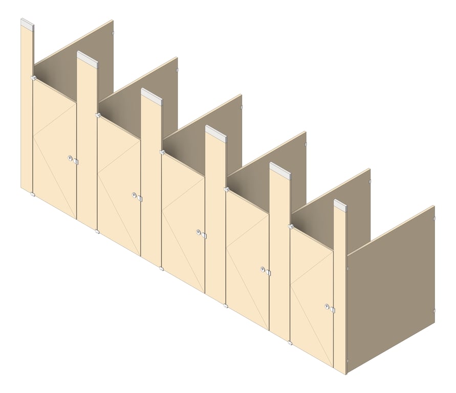 Image of CubicleArray CeilingHung AccuratePartitions LaminateMoistureGuard