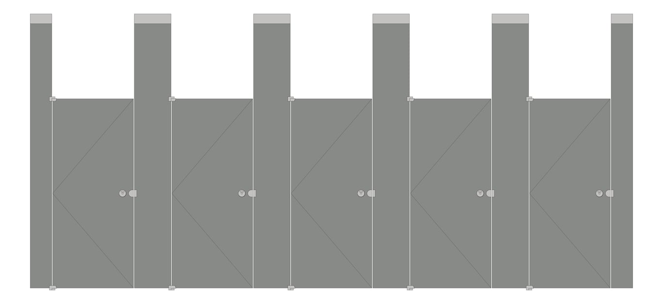 Front Image of CubicleArray CeilingHung AccuratePartitions PhenolicColorThru