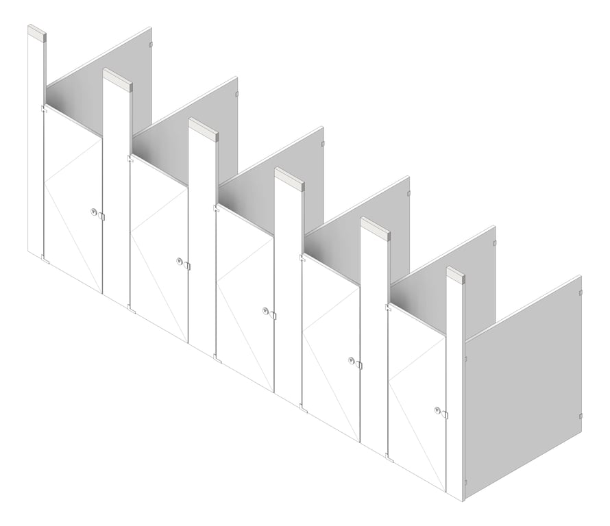 CubicleArray CeilingHung AccuratePartitions PowderCoatSteel