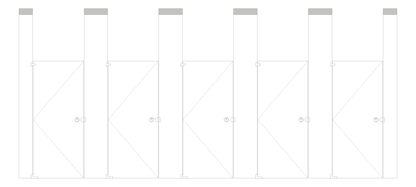 Front Image of CubicleArray CeilingHung AccuratePartitions PowderCoatSteel