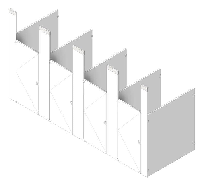 CubicleArray CeilingHung AccuratePartitions PowderCoatSteel IntegratedPrivacy