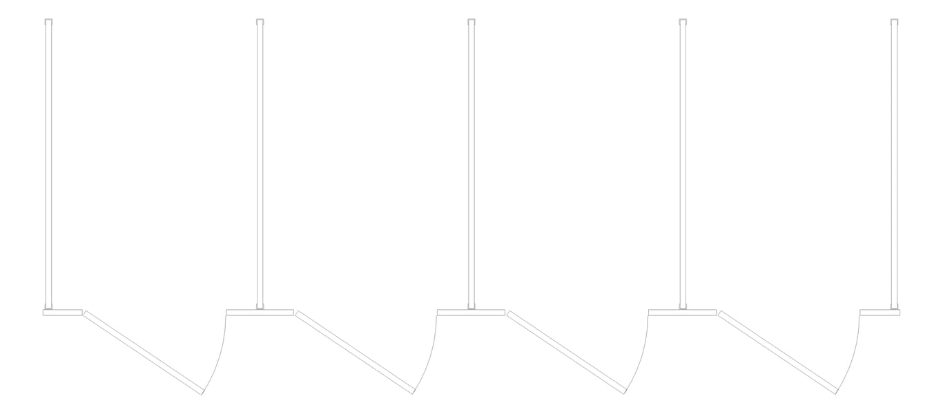 Plan Image of CubicleArray CeilingHung AccuratePartitions StainlessSteel IntegratedPrivacy