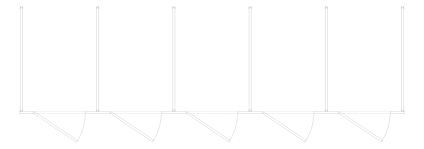 Plan Image of CubicleArray FloorAnchored AccuratePartitions HDPE OverheadBraced