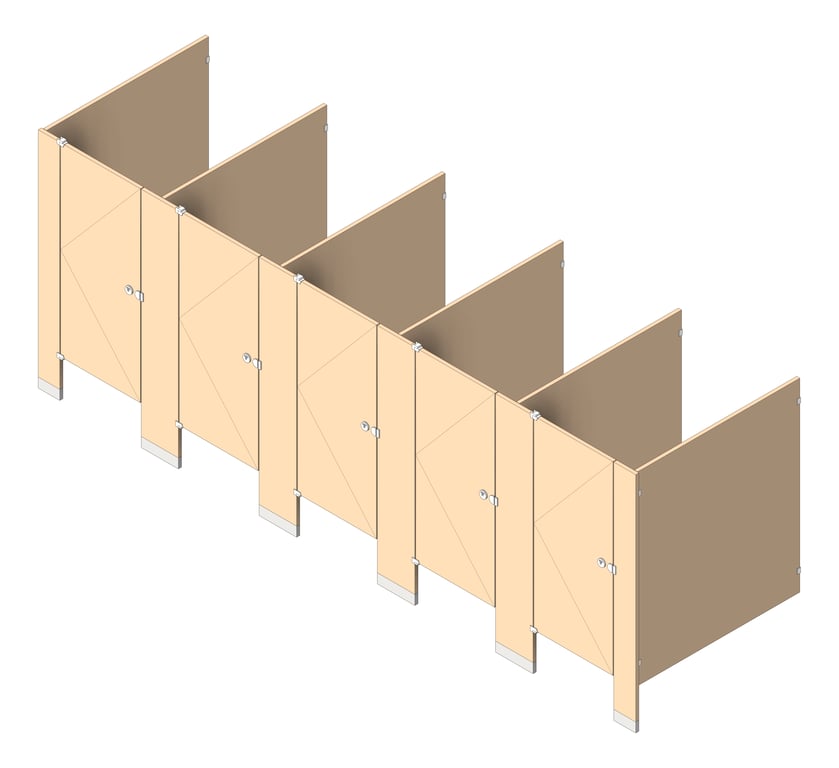 Image of CubicleArray FloorAnchored AccuratePartitions LaminateLegacy