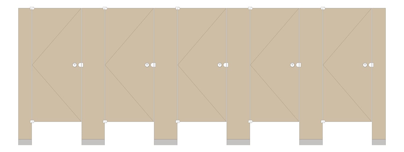 Front Image of CubicleArray FloorAnchored AccuratePartitions LaminateMoistureGuard