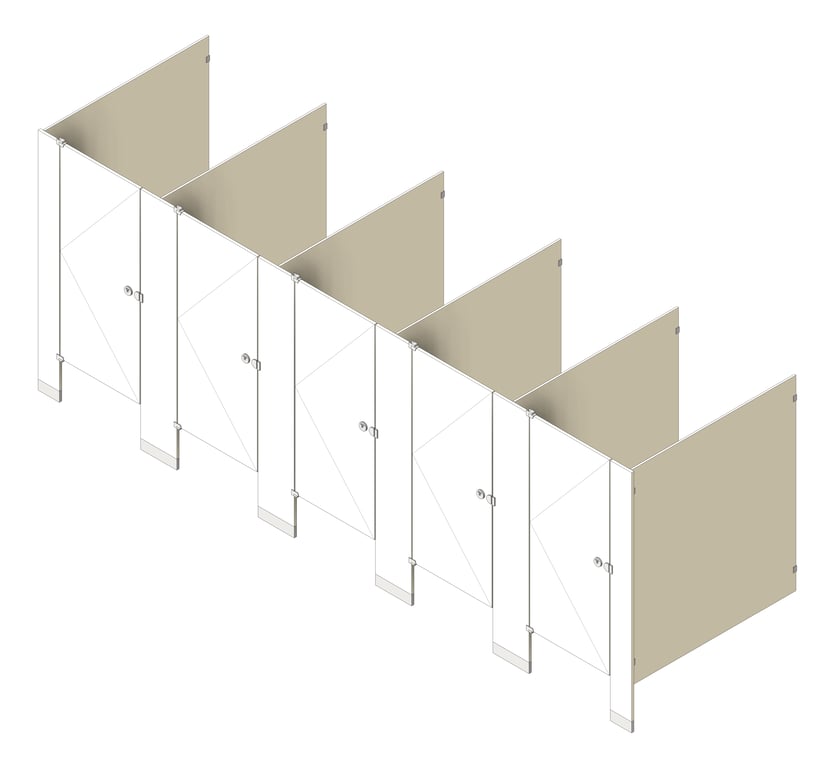 Image of CubicleArray FloorAnchored AccuratePartitions PhenolicBlackCore