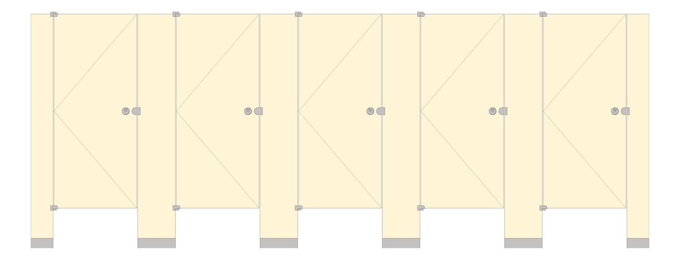 Front Image of CubicleArray FloorAnchored AccuratePartitions PhenolicBlackCore