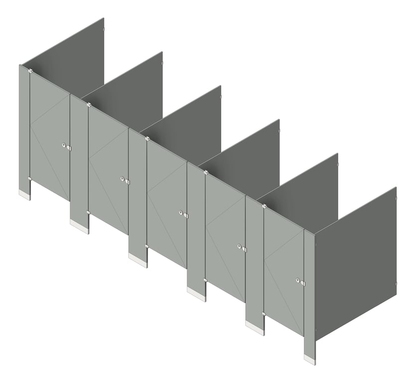 CubicleArray FloorAnchored AccuratePartitions PhenolicColorThru