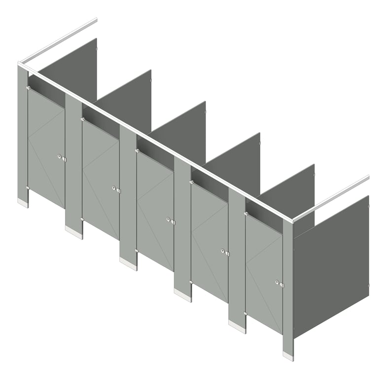 CubicleArray FloorAnchored AccuratePartitions PhenolicColorThru OverheadBraced