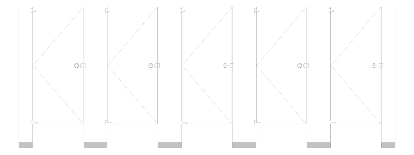 Front Image of CubicleArray FloorAnchored AccuratePartitions PowderCoatSteel