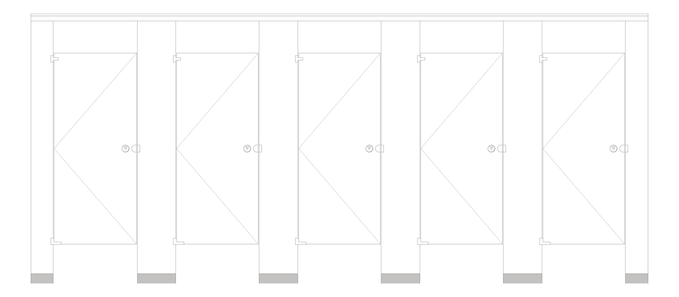 Front Image of CubicleArray FloorAnchored AccuratePartitions PowderCoatSteel OverheadBraced