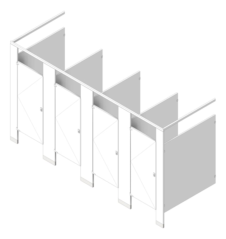 CubicleArray FloorAnchored AccuratePartitions PowderCoatSteel OverheadBraced IntegratedPrivacy