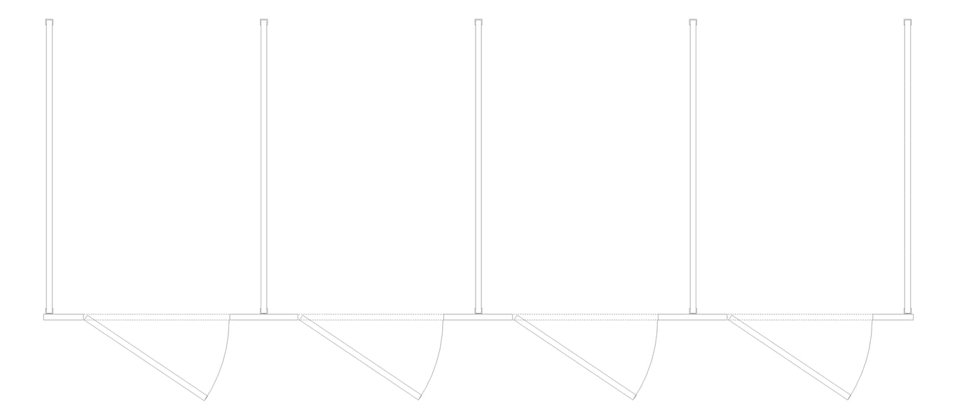 Plan Image of CubicleArray FloorAnchored AccuratePartitions PowderCoatSteel OverheadBraced IntegratedPrivacy