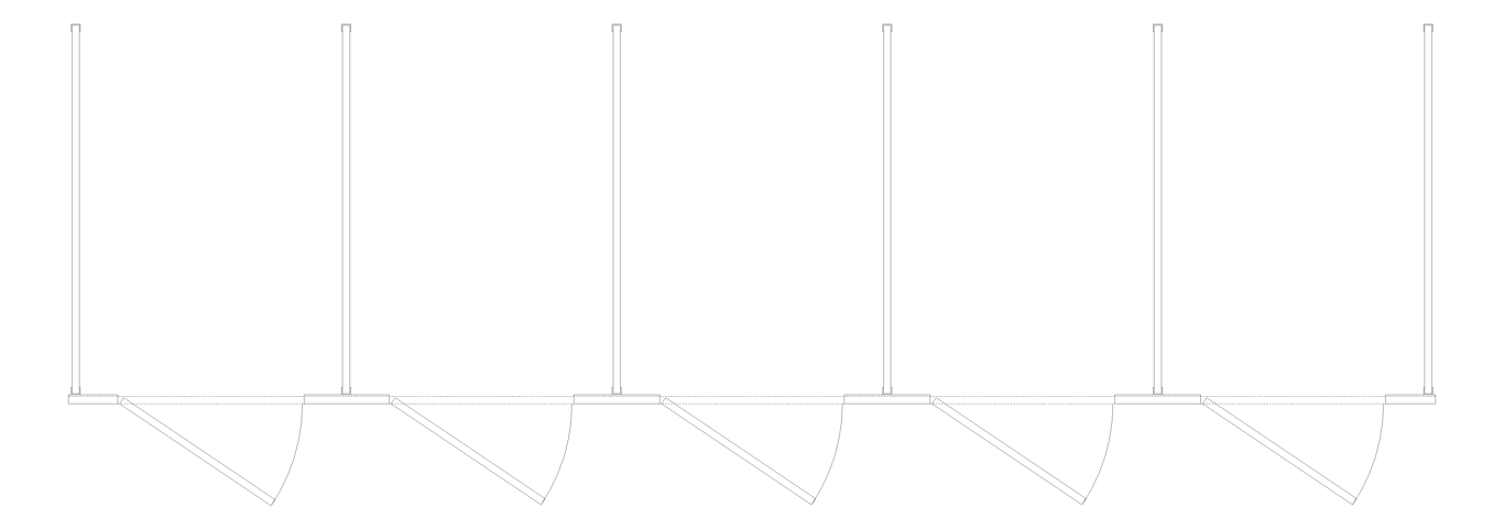 Plan Image of CubicleArray FloorAnchored AccuratePartitions PowderCoatSteel OverheadBraced