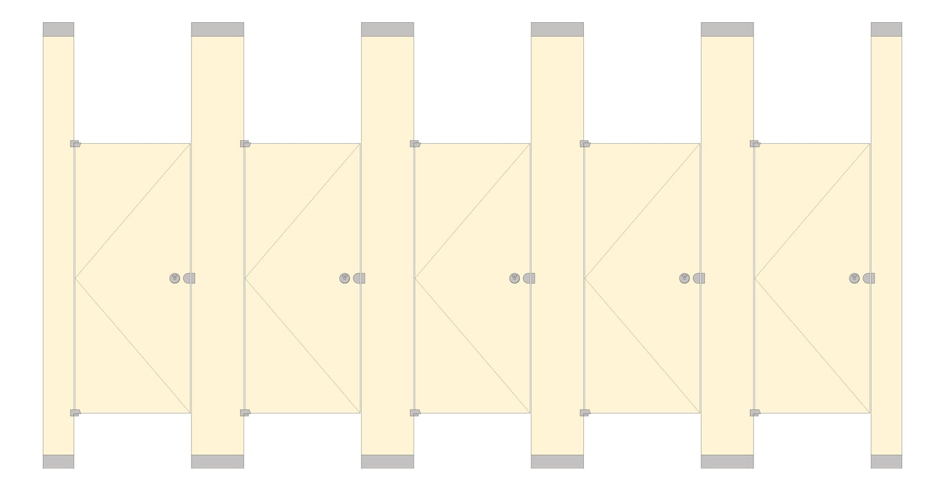 Front Image of CubicleArray FloorToCeilingAnchored AccuratePartitions PhenolicBlackCore