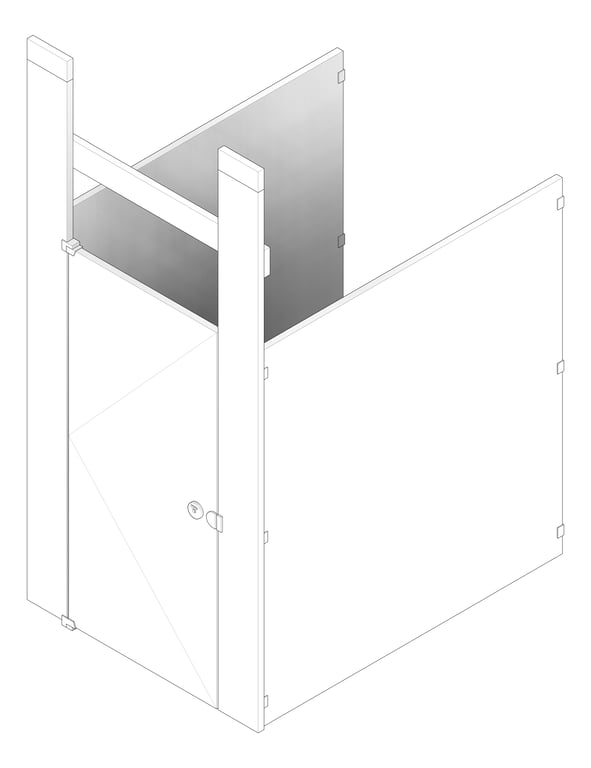 3D Documentation Image of Cubicle CeilingHung AccuratePartitions HDPE