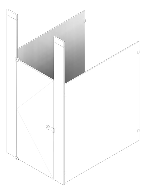 3D Documentation Image of Cubicle CeilingHung AccuratePartitions PhenolicBlackCore