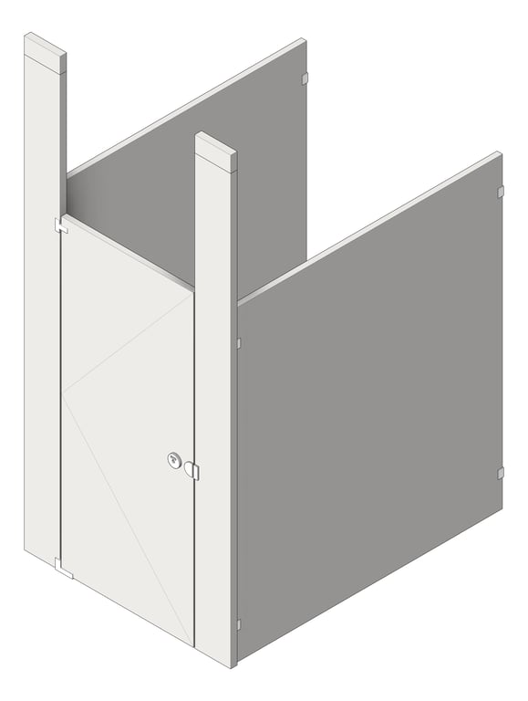 Image of Cubicle CeilingHung AccuratePartitions StainlessSteel