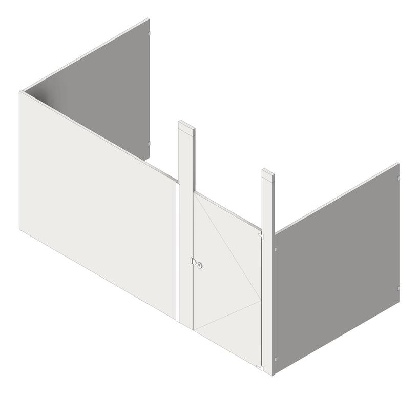 Image of Cubicle CeilingHung AccuratePartitions StainlessSteel Alcove