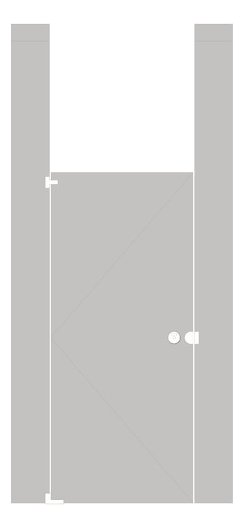 Front Image of Cubicle CeilingHung AccuratePartitions StainlessSteel