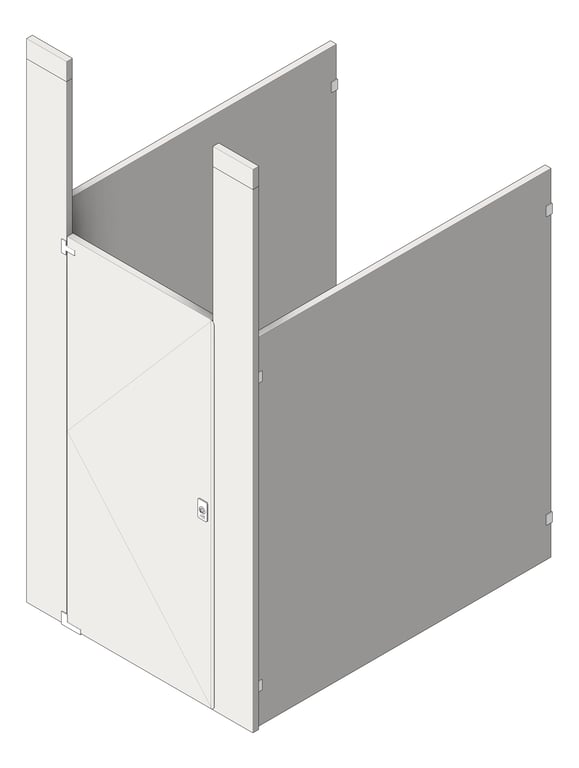 Cubicle CeilingHung AccuratePartitions StainlessSteel IntegratedPrivacy