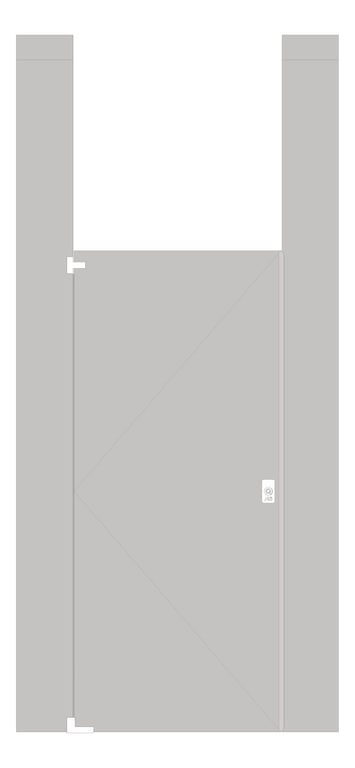 Front Image of Cubicle CeilingHung AccuratePartitions StainlessSteel IntegratedPrivacy