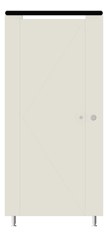 Front Image of Cubicle FloorAnchored AccuratePartitions AlpacoClassic OverheadBraced
