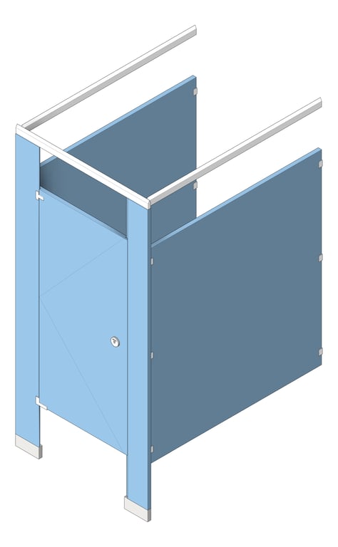 Image of Cubicle FloorAnchored AccuratePartitions HDPE OverheadBraced UltimatePrivacy