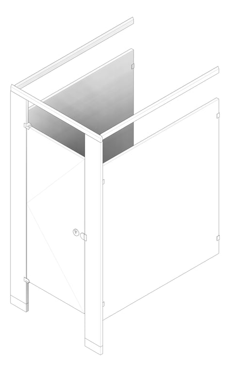 3D Documentation Image of Cubicle FloorAnchored AccuratePartitions LaminateLegacy OverheadBraced