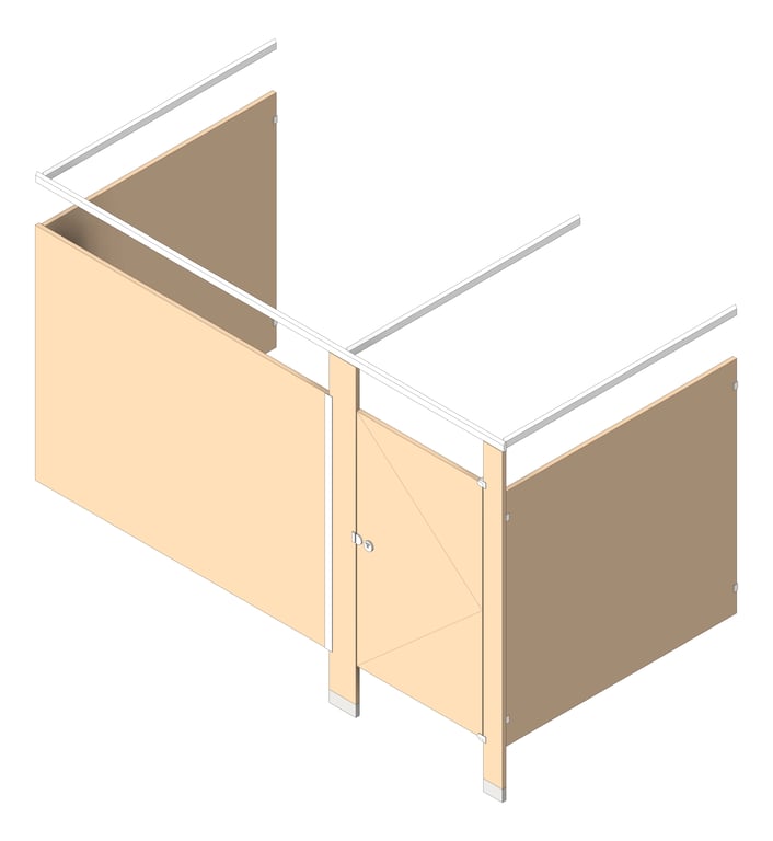 Image of Cubicle FloorAnchored AccuratePartitions LaminateLegacy OverheadBraced Alcove