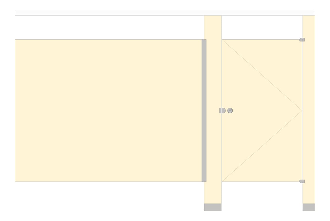 Front Image of Cubicle FloorAnchored AccuratePartitions PhenolicBlackCore OverheadBraced Alcove