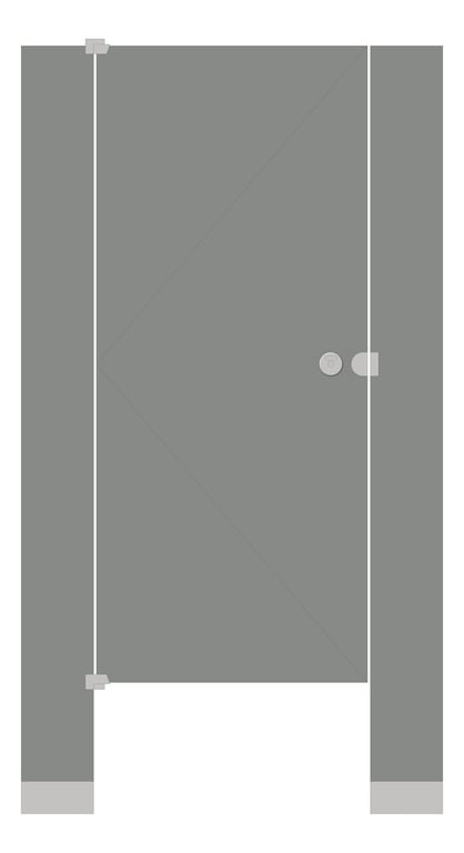 Front Image of Cubicle FloorAnchored AccuratePartitions PhenolicColorThru