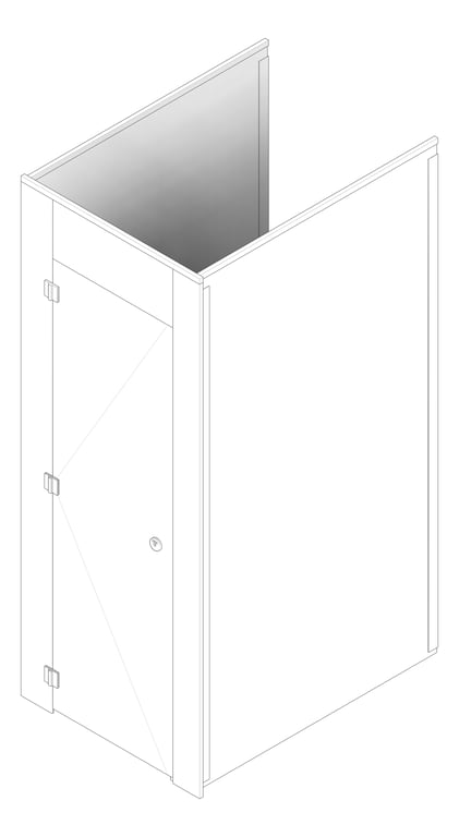 3D Documentation Image of Cubicle FloorAnchored AccuratePartitions PhenolicColorThru MaximumPrivacy