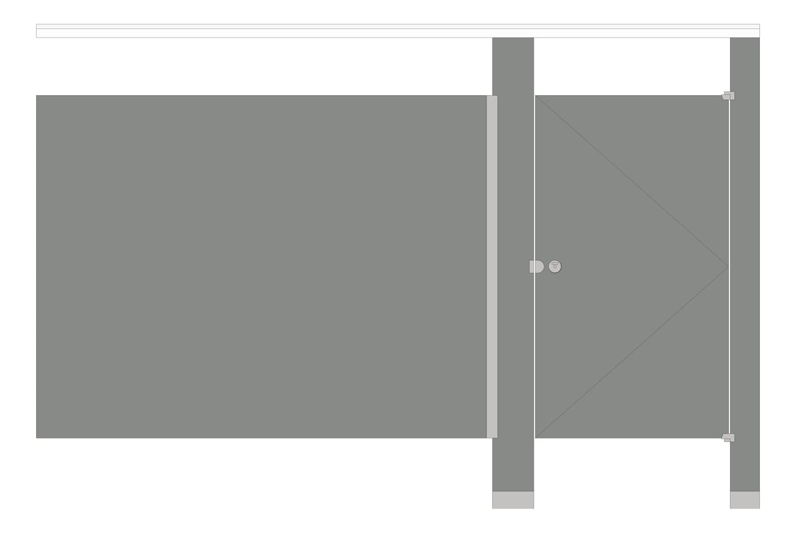 Front Image of Cubicle FloorAnchored AccuratePartitions PhenolicColorThru OverheadBraced Alcove