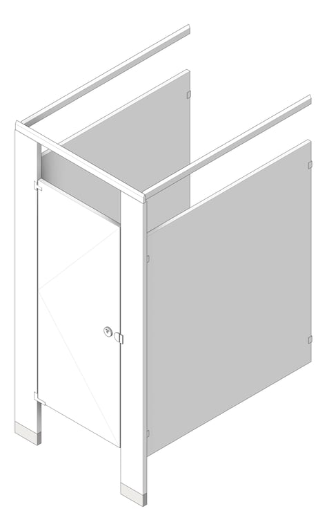 Cubicle FloorAnchored AccuratePartitions PowderCoatSteel OverheadBraced