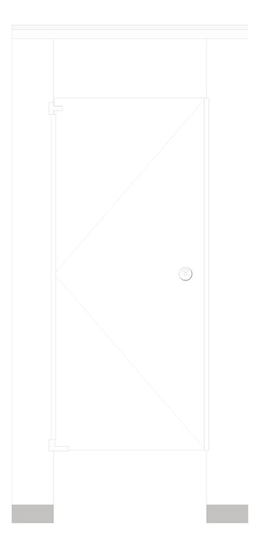 Front Image of Cubicle FloorAnchored AccuratePartitions PowderCoatSteel OverheadBraced UltimatePrivacy