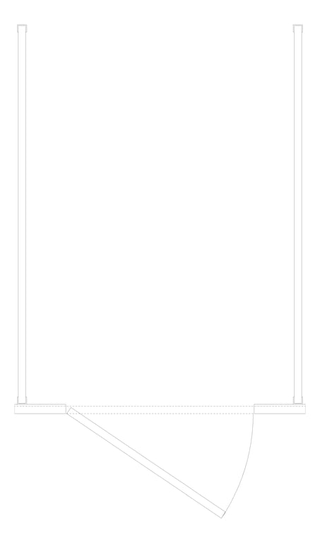 Plan Image of Cubicle FloorAnchored AccuratePartitions StainlessSteel OverheadBraced UltimatePrivacy