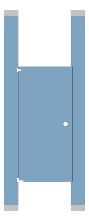 Front Image of Cubicle FloorToCeilingAnchored AccuratePartitions HDPE UltimatePrivacy
