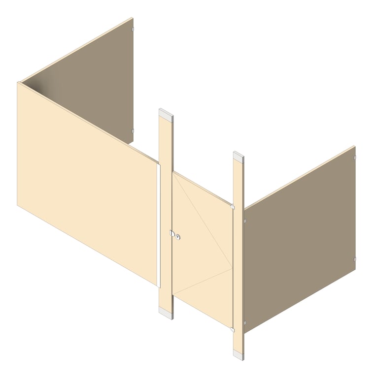 Navigate to Cubicle FloorToCeilingAnchored AccuratePartitions LaminateMoistureGuard Alcove