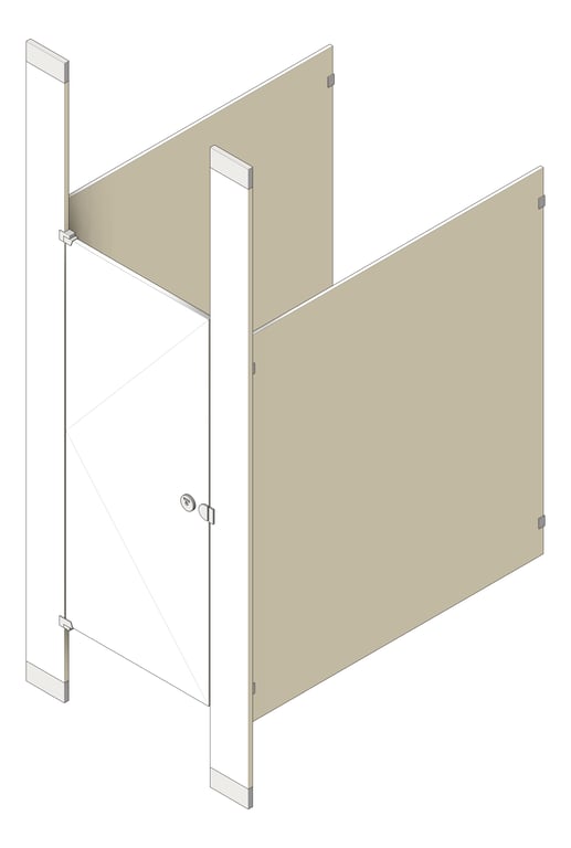 Cubicle FloorToCeilingAnchored AccuratePartitions PhenolicBlackCore