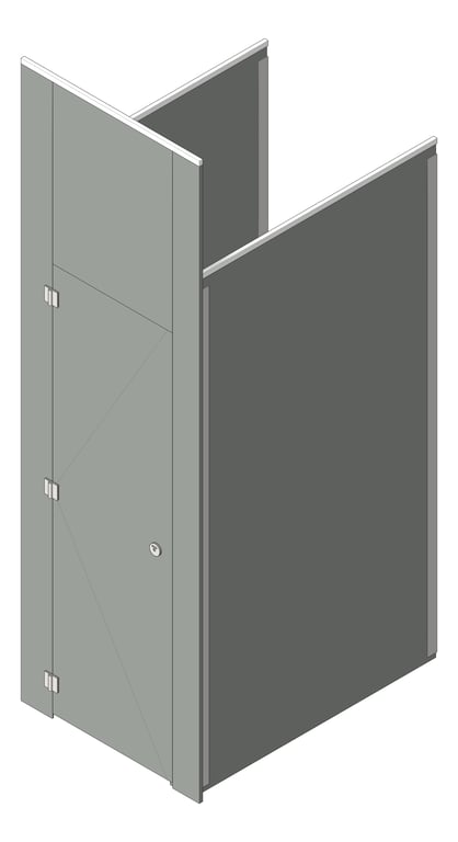 Cubicle FloorToCeilingAnchored AccuratePartitions PhenolicColorThru MaximumPrivacy