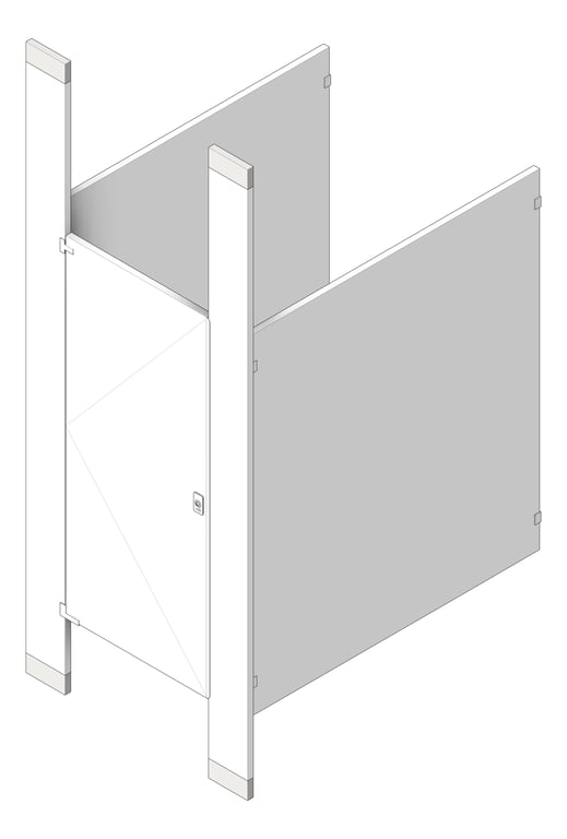 Cubicle FloorToCeilingAnchored AccuratePartitions PowderCoatSteel IntegratedPrivacy