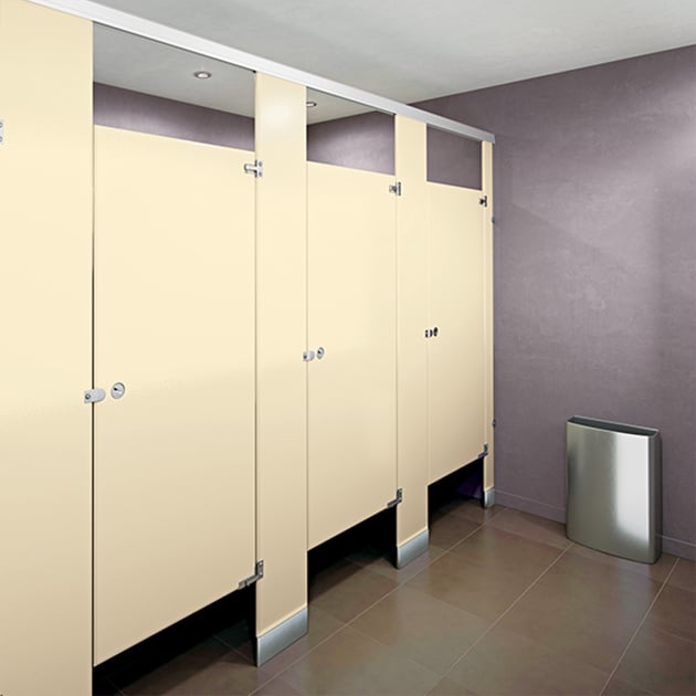 ASI-Partitions_PowderCoated@2x.jpg Image of UrinalScreen FloorAnchored GlobalPartitions PhenolicBlackCore OverheadBraced