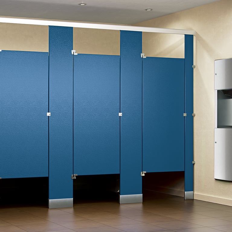 ASI-SolidPlasticPartitions@2x.jpg Image of Cubicle FloorAnchored GlobalPartitions PhenolicBlackCore Alcove